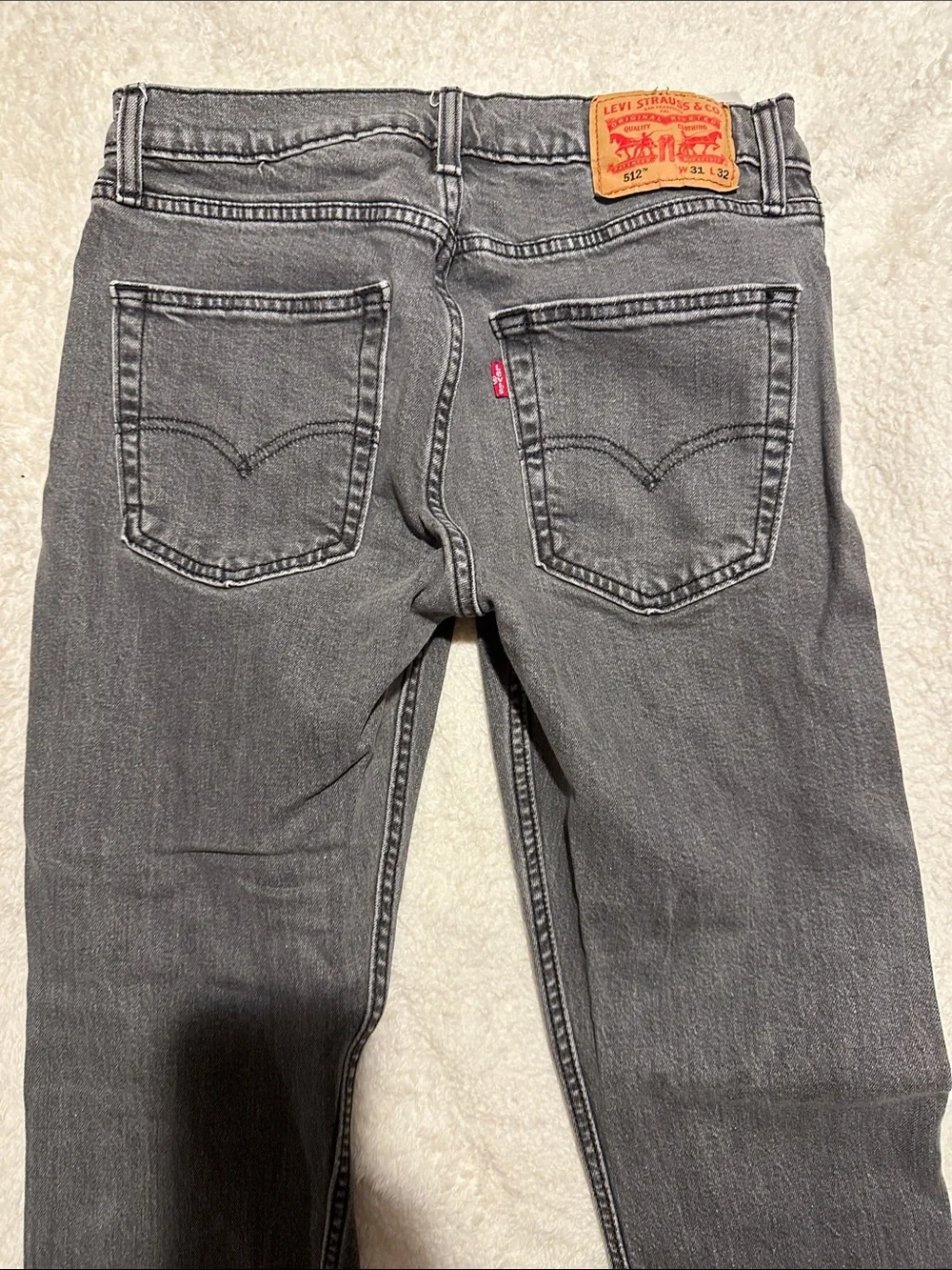 Levi's Men's 512 Slim Taper Jeans - Charcoal Gray - Size W 31 L 32